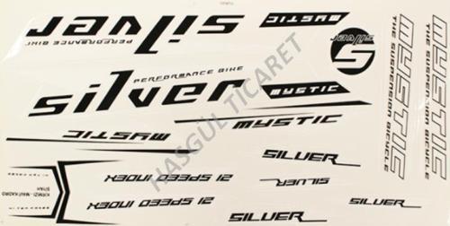 Bisiklet Etiket Beyaz Sılver MYSTIC 24/26 Jant Bisiklet Aksesuar