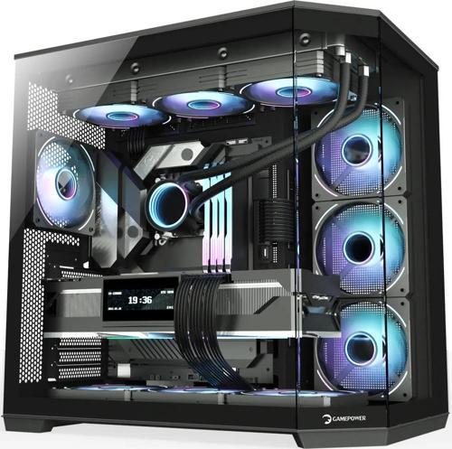 WarCry Edge 1x Black Fan Type-C Siyah Gaming Kasa