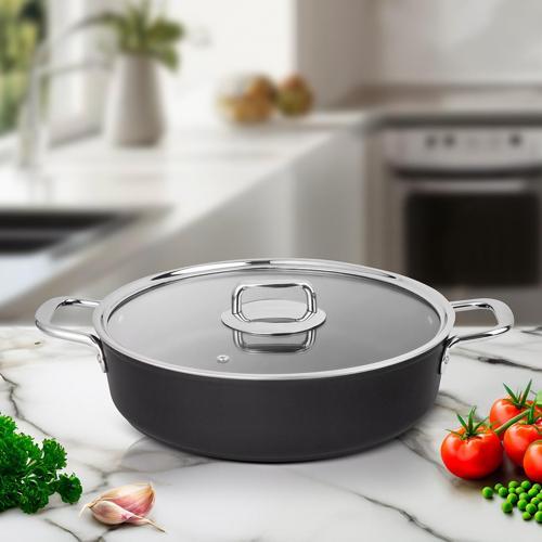 Atlanta Black Kısa Tencere 30 cm