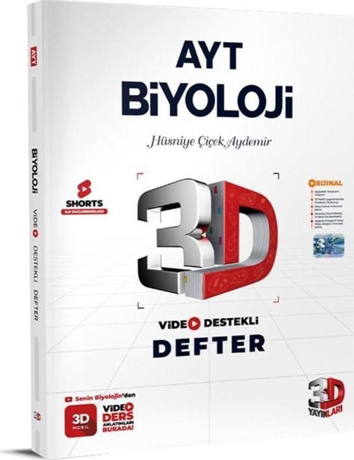 3d Ayt Biyoloji Defter Video Destekli