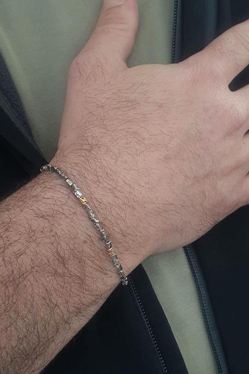 İtalyan Tasarımı 925ayar Gümüş Erkek Bileklik Özel Seri