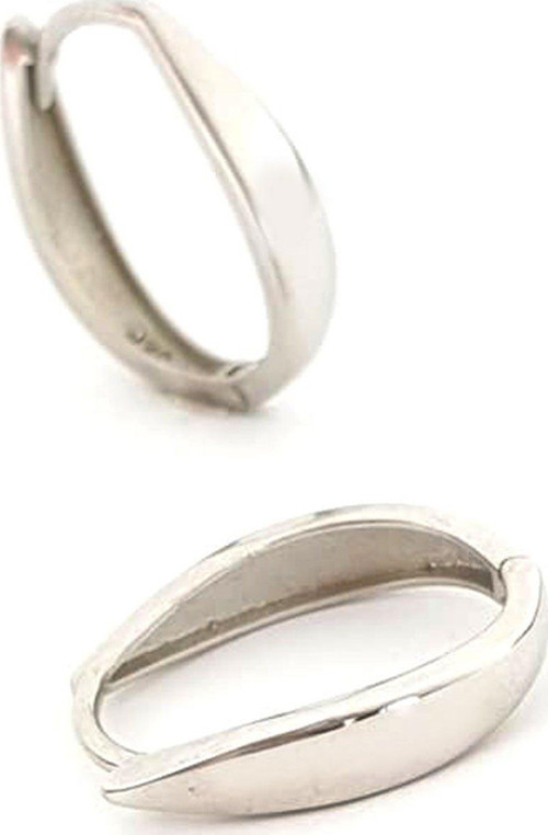 İtalyan tasarımı gümüş modern oval halka küpe