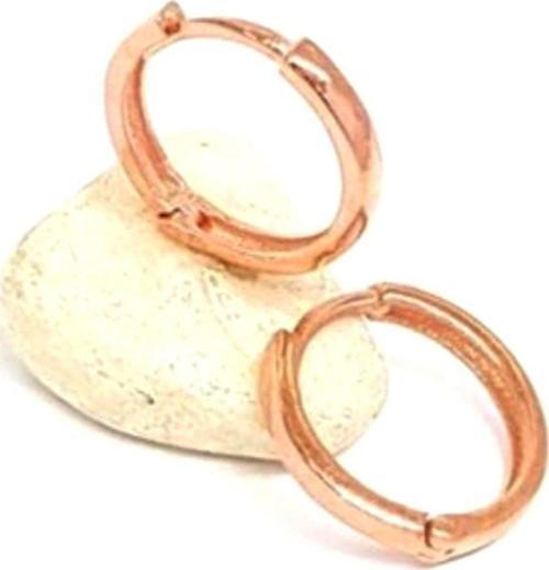 Italyan tasarımı gümüş rose bombeli halka küpe ( küpe çapı 2 cm dir )
