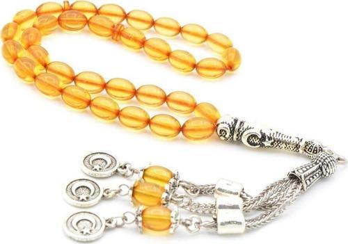 Beyzi Kesim Bilek Boy Bej Sıkma Kehribar Tesbih