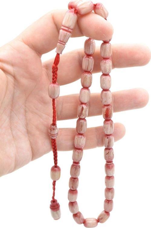 Cüneyd Hasan Yapımı Çift Çekim Kapsül Kesim Eskitme Bej Katalin Tesbih