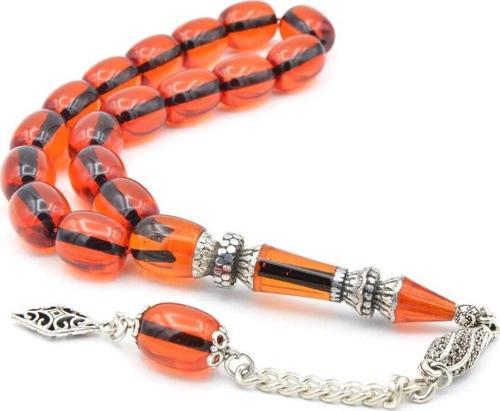 Nakkaş İmameli Kapsül Kesim Turuncu Sıkma Kehribar Efe Maskot Tesbih