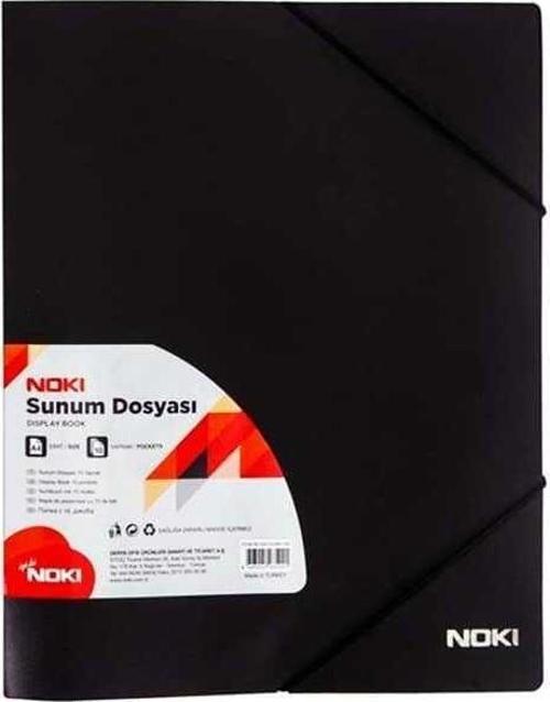 Sunum Dosyası Cepli 30 Yapraklı A4 Siyah