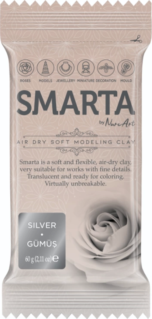 HAVA İLE KURUYAN MODELLEME HAMURU 28 METALİK GÜMÜŞ 60gr