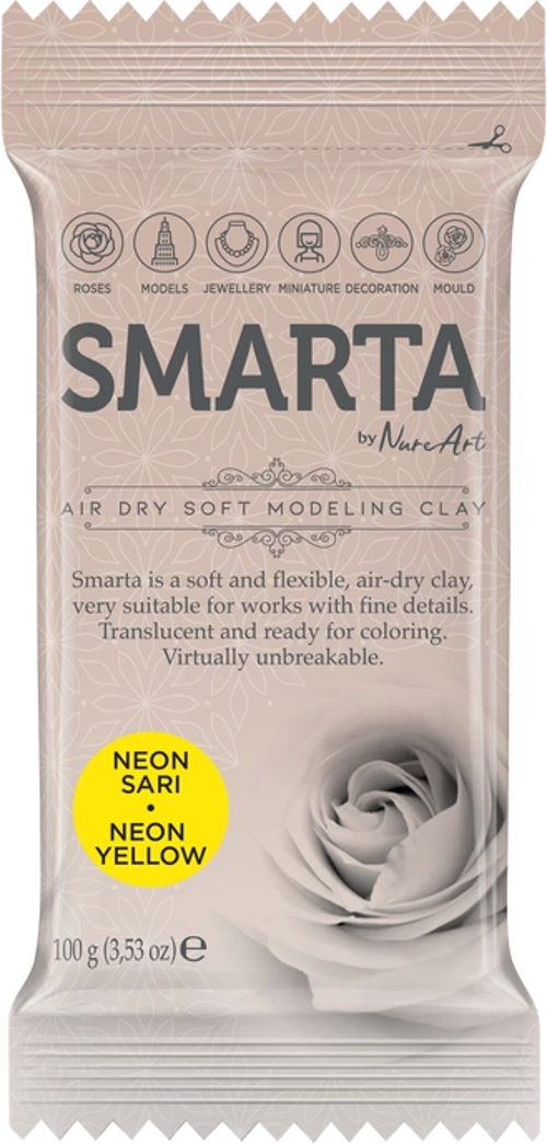 HAVA İLE KURUYAN MODELLEME HAMURU 24 NEON SARI 100gr