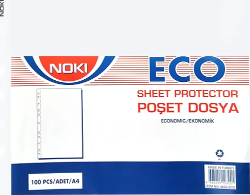 4830 ECO DELİKLİ POŞET DOSYA A4 100LÜ