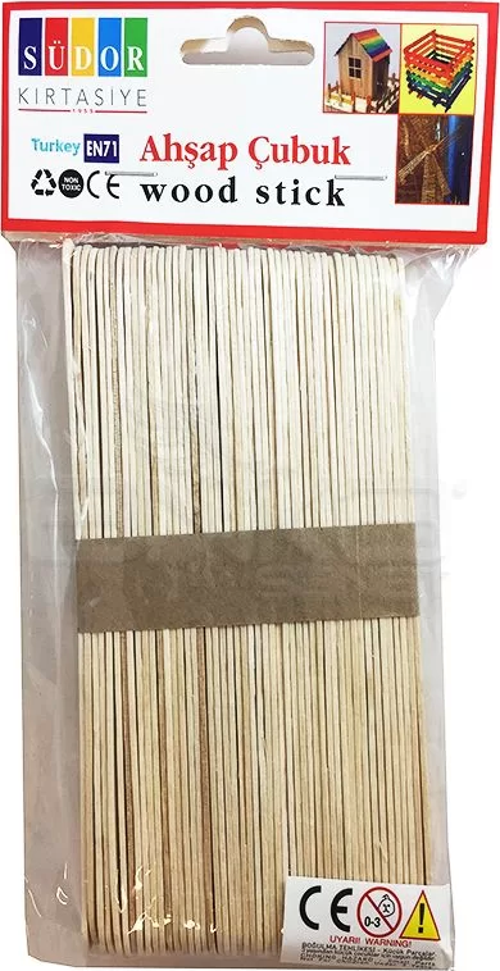 Ahşap Çubuk Büyük 15cm 50li BS70