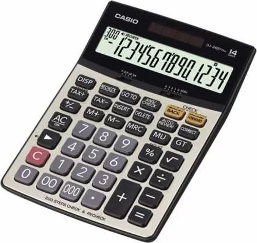 DJ-240D PLUS İşlem Kontrollü Vergi ve Döviz Fonsiyonlu Hesap Makinesi (14 Hane)