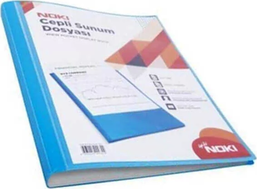 Sunum Dosyası Cepli 60 Yaprak A4 Mavi