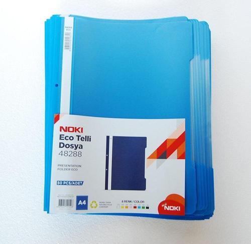 4828 Eco Plastik Telli Dosya Mavi (50 li Paket)
