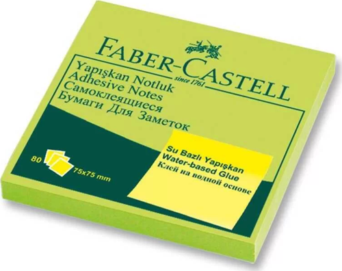 Yapışkan Notluk 75x75mm Fosforlu Yeşil