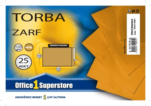 OFMA TORBA ZARF 170x250 NATURA 100gr 25Lİ