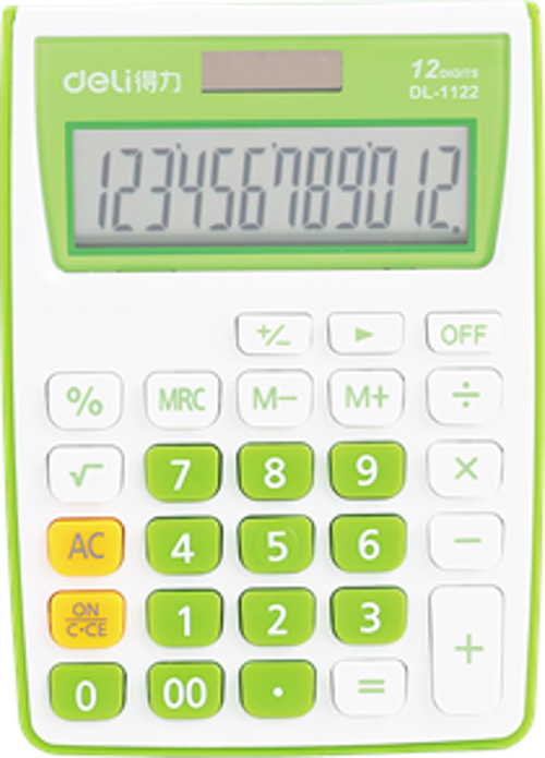 1122 Hesap Makinesi 12 Haneli Yeşil