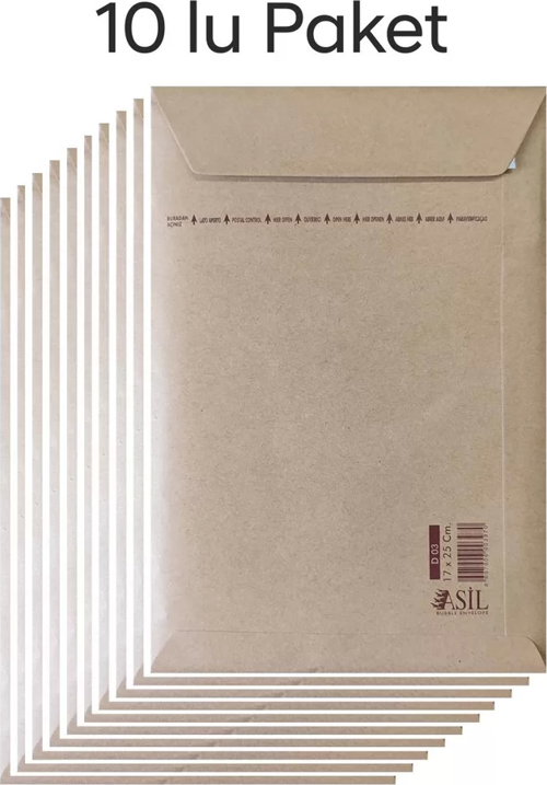 Asil Hava Kabarcıklı Zarf 17x25cm (10 lu Paket)