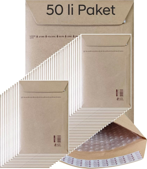 Asil Hava Kabarcıklı Zarf 17x25cm (50 li Paket)