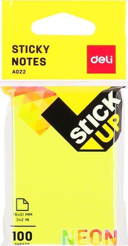 Sticky Notes Yapışkanlı Not Kağıdı 76x51 mm Neon 100 Sayfa A02202