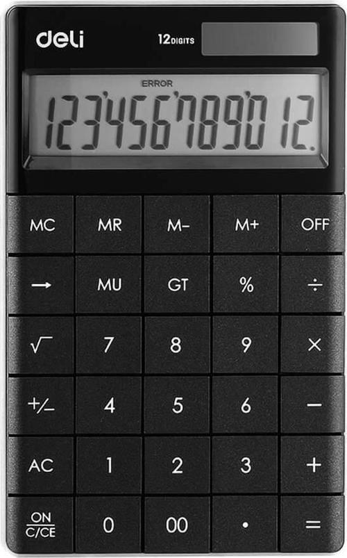 Hesap Makinesi Touch 12 Haneli Siyah 1589P