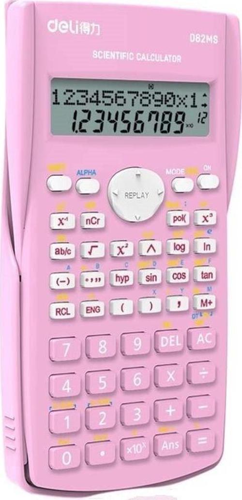 Bilimsel Hesap Makinesi 240F-10+2 Digits Pembe D82MS