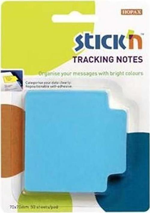 Stickn Yapışkanlı Kağıt 70x70Mm İşaret Bantı Neon Mavi 21479