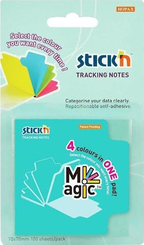 STİCK'N 21560 MAGİC YAPIŞKANLI NOT KAĞIDI 70x70 4 RENK