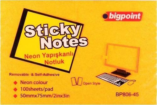 Yapışkanlı Not Kağıdı 75x50mm Neon Turuncu