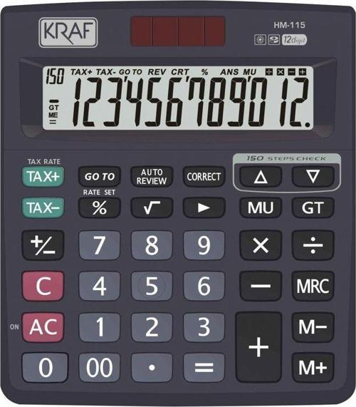 Hesap Makinesi TAX Fonksiyonlu HM115 (12 Hane)