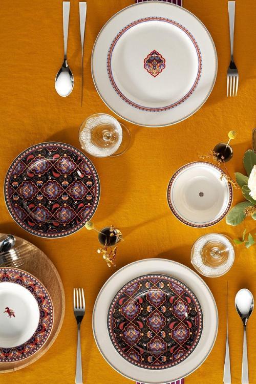 Agra 24 Parça 6 Kişilik Porselen Yemek Takımı