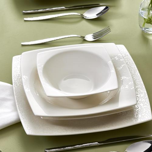 Square Bone Flava 24 Parça 6 Kişilik Yemek Takımı