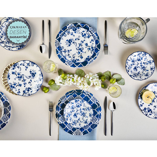 Deep Blue 24 Parça 6 Kişilik Yemek Takımı