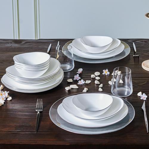 Pure 18 Parça 6 Kişilik Opal Yemek Takımı