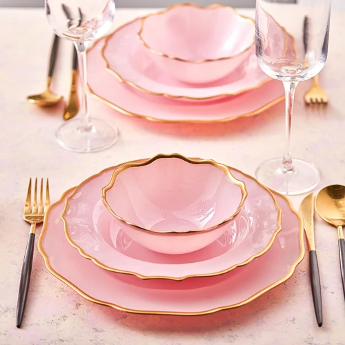 Empire Pembe 18 Parça 6 Kişilik Yemek Takımı