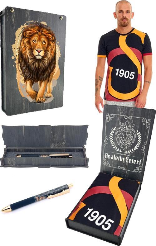 Orijinal Lisanslı Arma T-shirt + Kalem Set Hediyelik Ahşap Kutulu