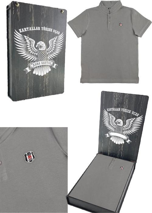 Orijinal Polo Yaka Çocuk T-shirt Hediyelik Ahşap Kutulu