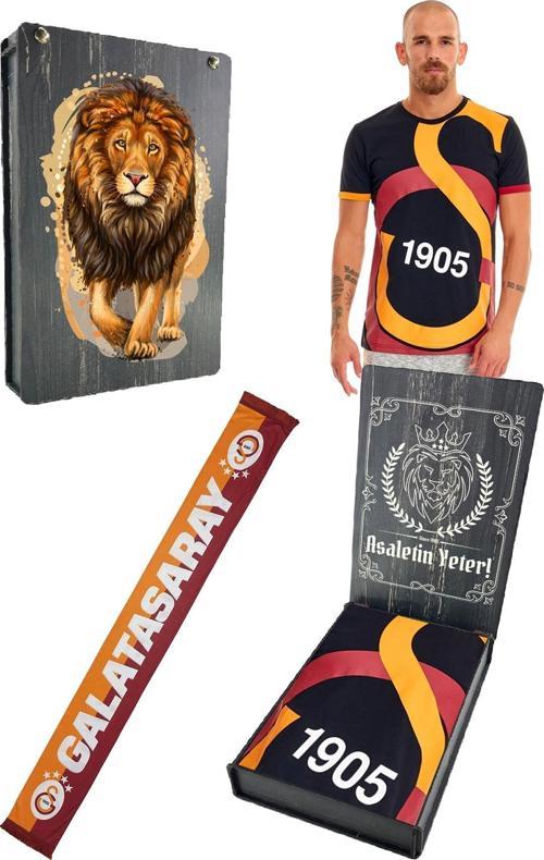 Orijinal Lisanslı Arma T-shirt + Şal (Atkı) Set Hediyelik Ahşap Kutulu