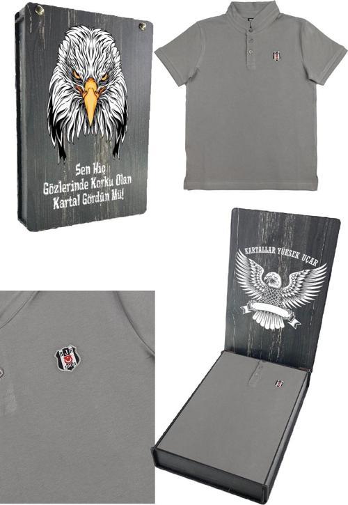 Orijinal Polo Yaka Çocuk T-shirt Hediyelik Ahşap Kutulu