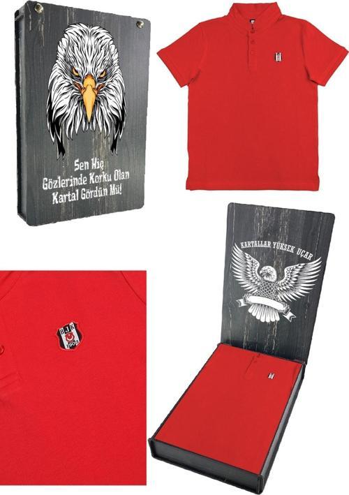 Orijinal Polo Yaka Çocuk T-shirt Hediyelik Ahşap Kutulu