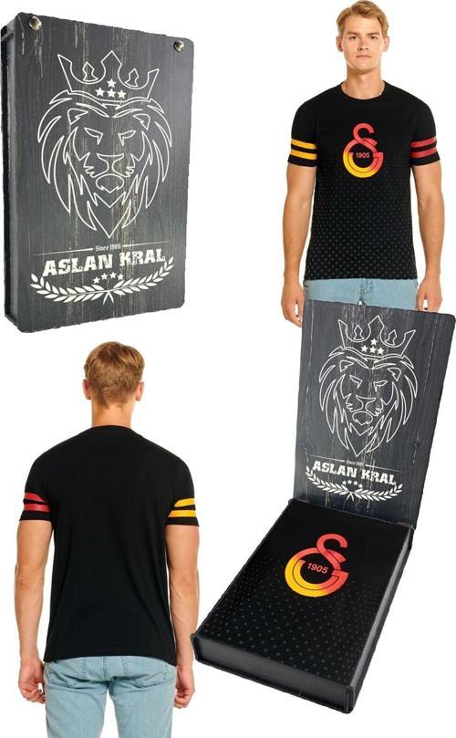 Orijinal Logo Baskılı Siyah T-Shirt Hediyelik Ahşap Kutulu