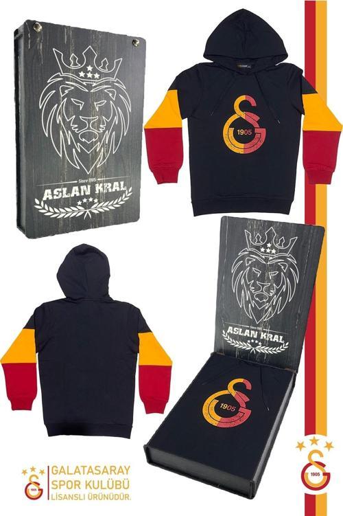 Orijinal Lisanslı Logo Siyah Kapüşonlu Çocuk Sweat Hediyelik Ahşap Kutulu