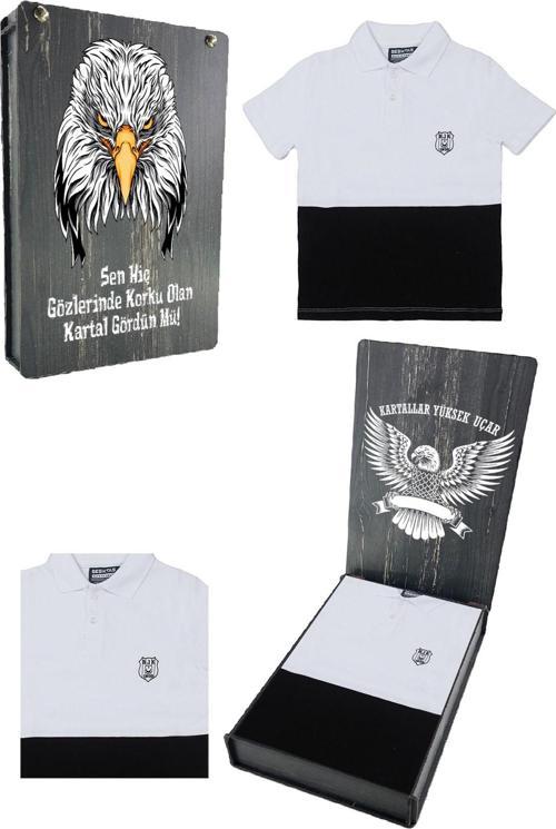 Orijinal Polo Yaka Çocuk T-shirt Hediyelik Ahşap Kutulu