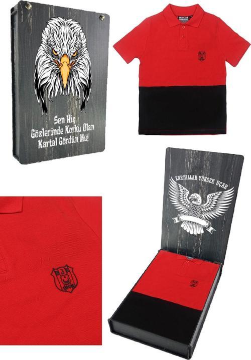 Orijinal Polo Yaka Çocuk T-shirt Hediyelik Ahşap Kutulu