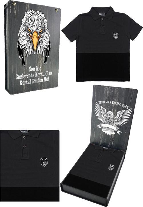 Orijinal Polo Yaka Çocuk T-shirt Hediyelik Ahşap Kutulu