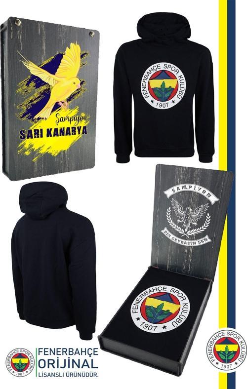 Orijinal Lisanslı Logolu Lacivert Kapüşonlu Sweat Ahşap Kutulu