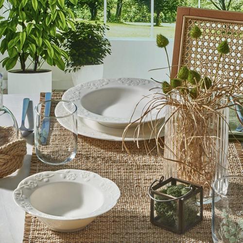 Carmına 24 Parça 6 Kişilik Bone Yemek Takımı