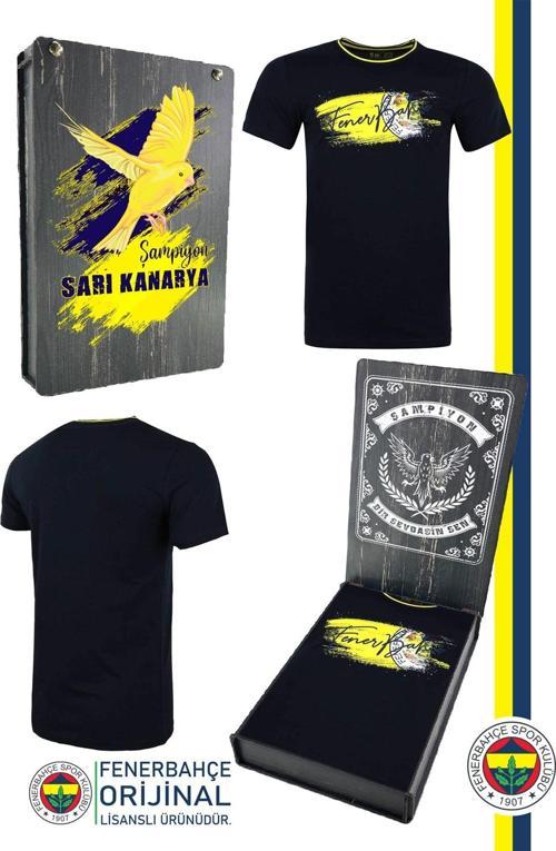 Orijinal Lisanslı Sıfır Yaka Lacivert T-Shirt Hediyelik Ahşap Kutulu