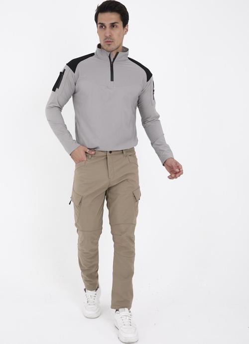 Camp593 Outdoor Softshell Su Ve Rüzgara Dayanıklı içi Polarlı Kışlık Erkek Taktik Pantolon