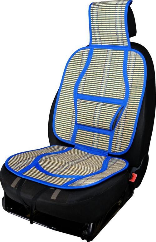 Oto Hasır Bambu Minder Ön Mavi İkili Takım Bel Destekli Terletmez WF-1021-1